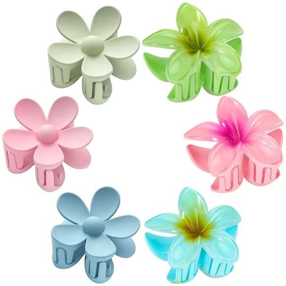 Hair Clips Claw Clip, Hawaii Hair Accessories for Thick Hair, 6 Pack - Picture 1 of 6